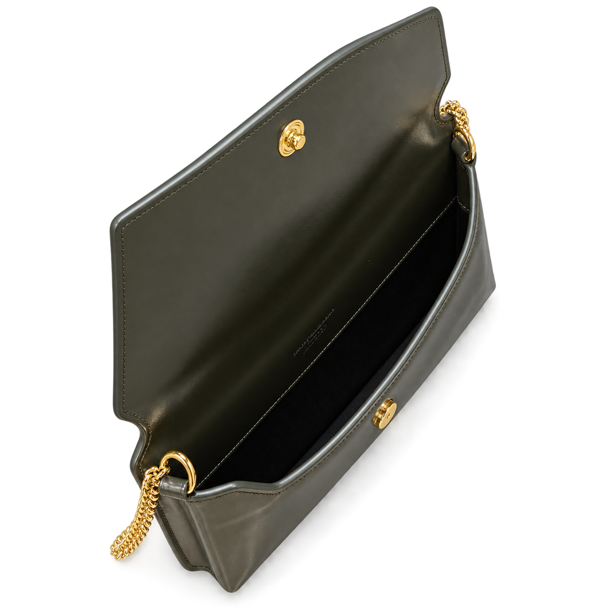 Saint Laurent Kate Chain Wallet Bag in Khaki