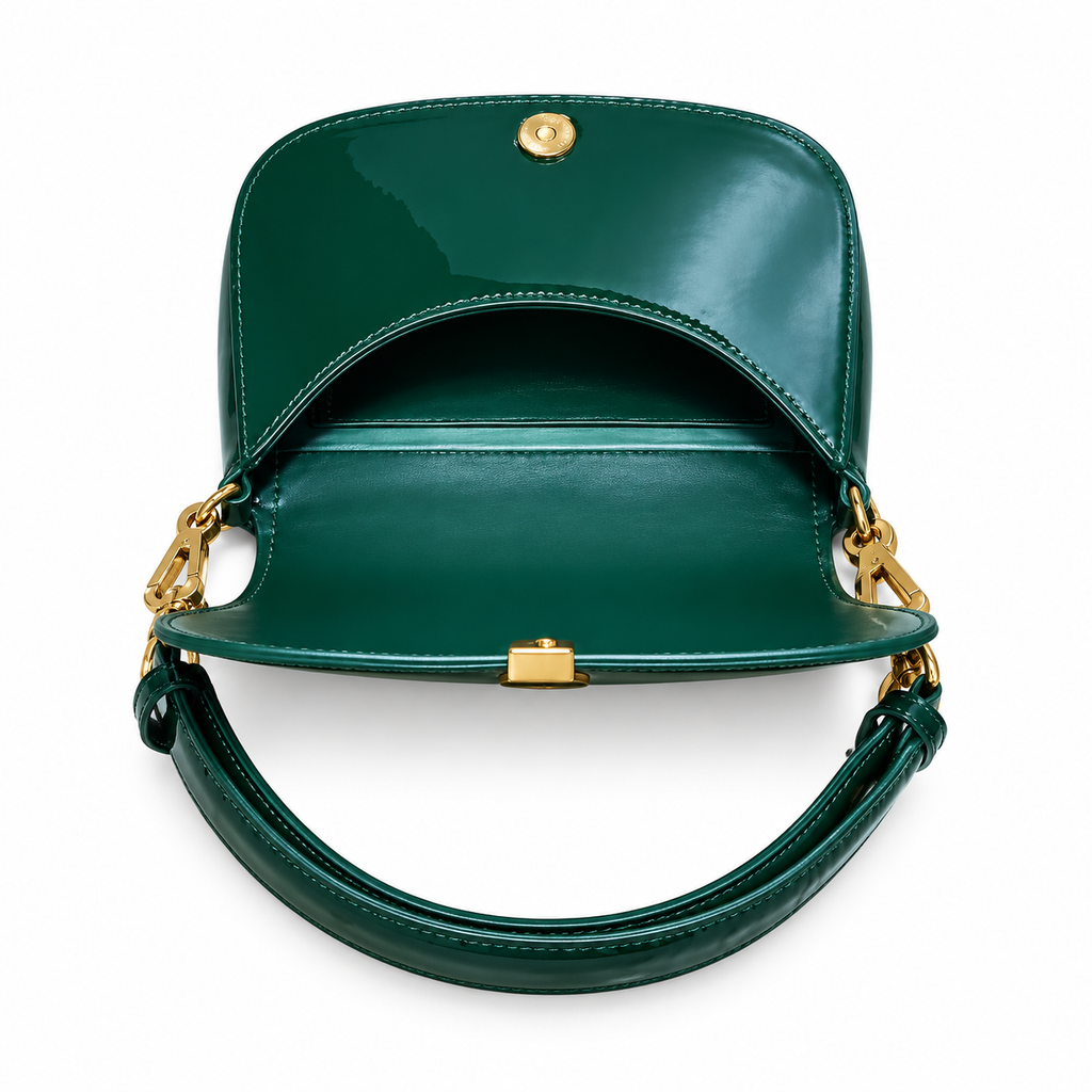 YSL Cassandra Mini Bag – Emerald Patent Leather
