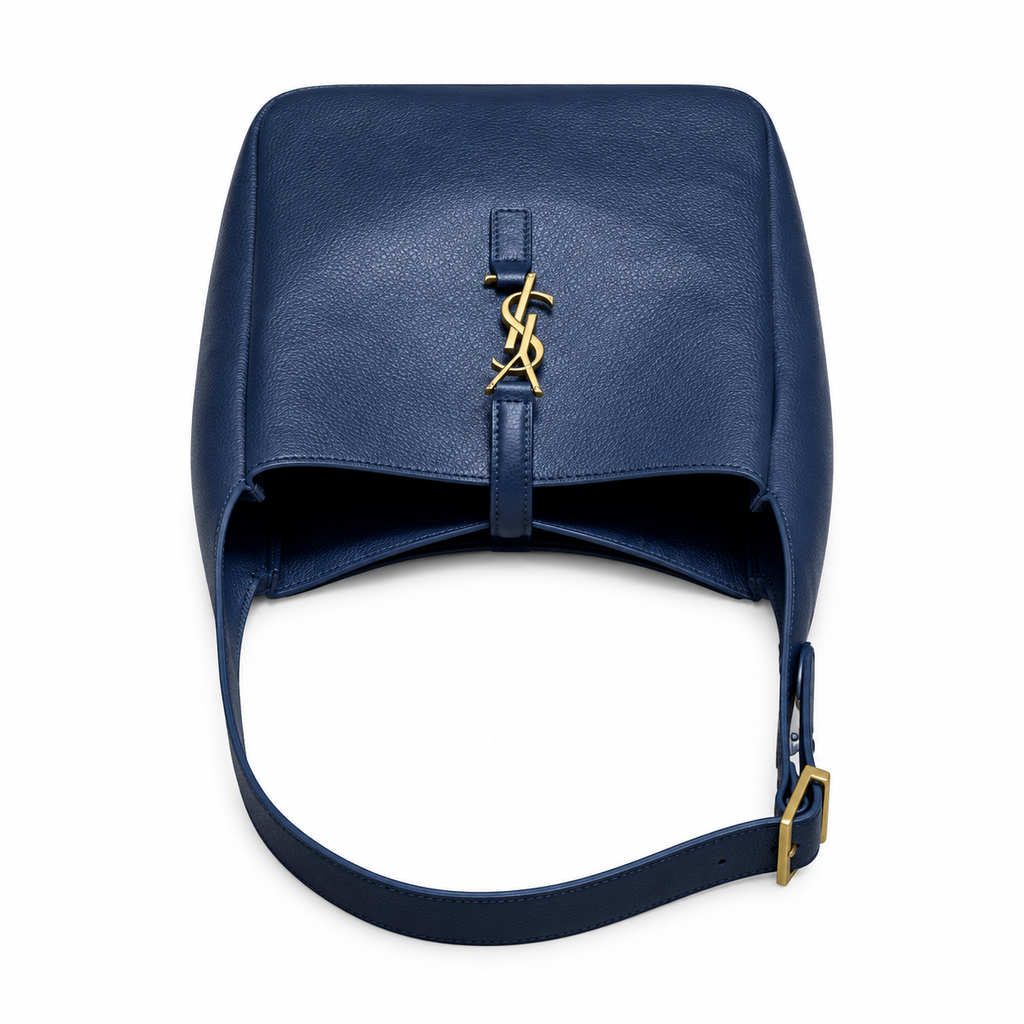 YSL Le 5 à 7 Hobo Bag – Navy Blue Leather