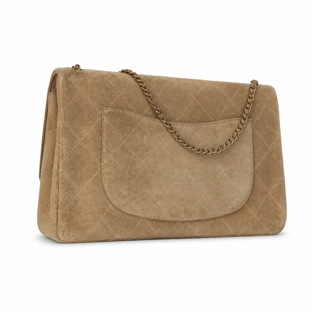 Chanel CC Quilted Jumbo Flap Bag | Gold Hardware & Chain — 39cm