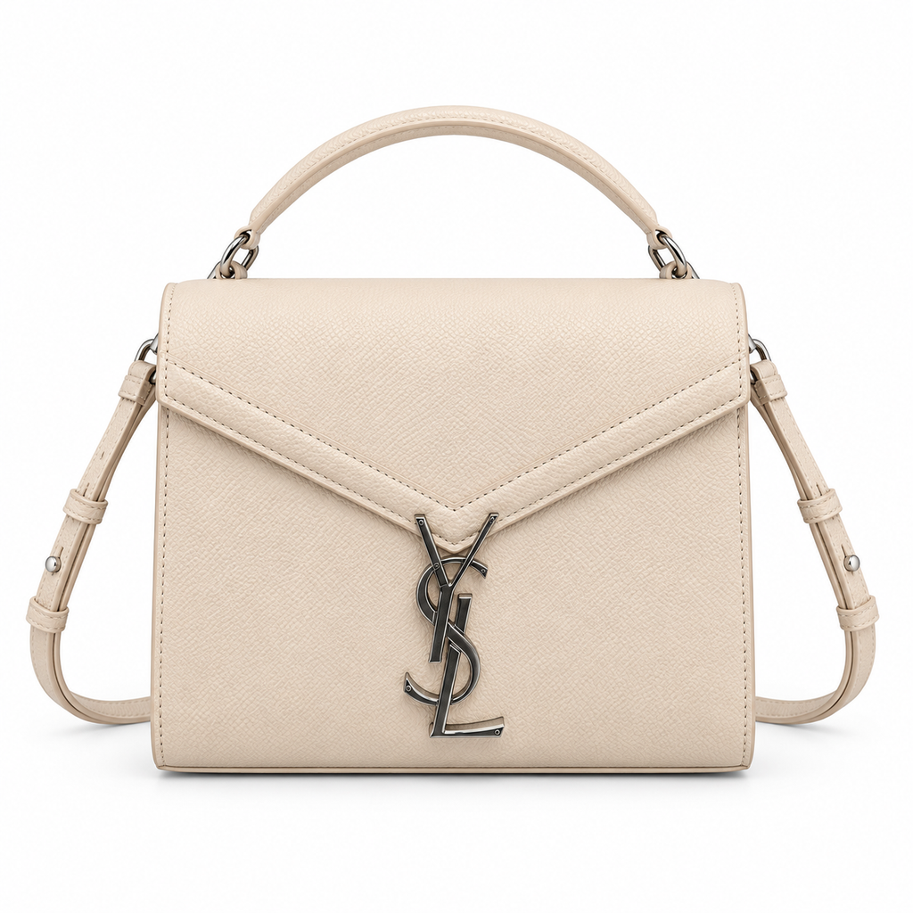 YSL Cassandra Mini Top Handle Bag – Ivory Leather