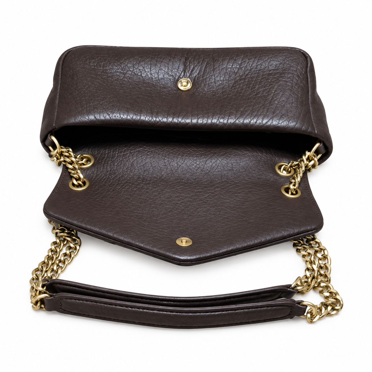 YSL Saint Laurent Envelope Chain Bag Dark Brown