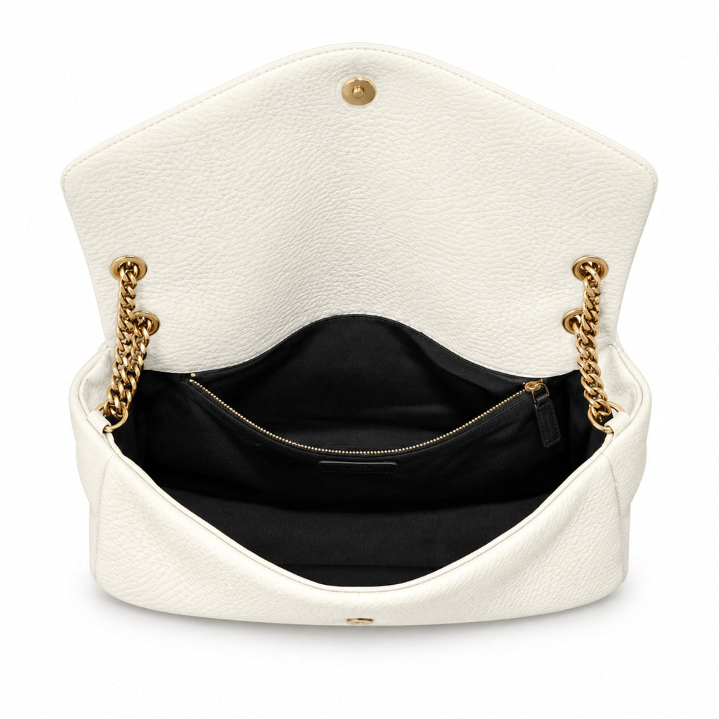 Saint Laurent YSL Calypso Chain Bag – Cream Grained Leather