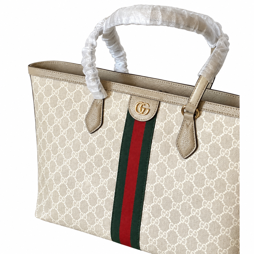 Gucci Ophidia GG Supreme Medium Tote Bag White