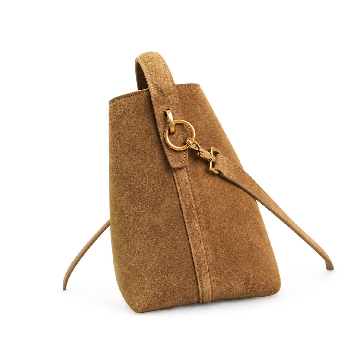 YSL Le 37 Bucket Bag – Camel Suede