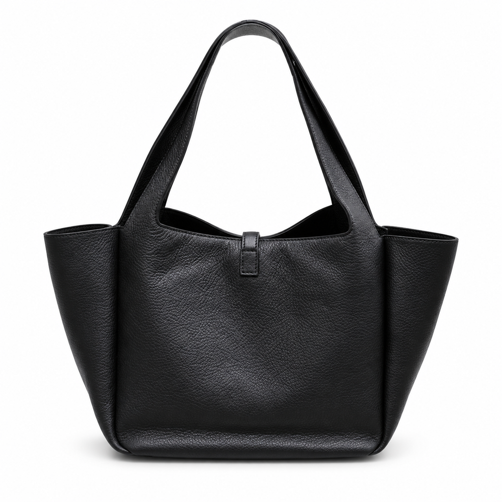 YSL Bea Tote Bag – Black Grained Leather