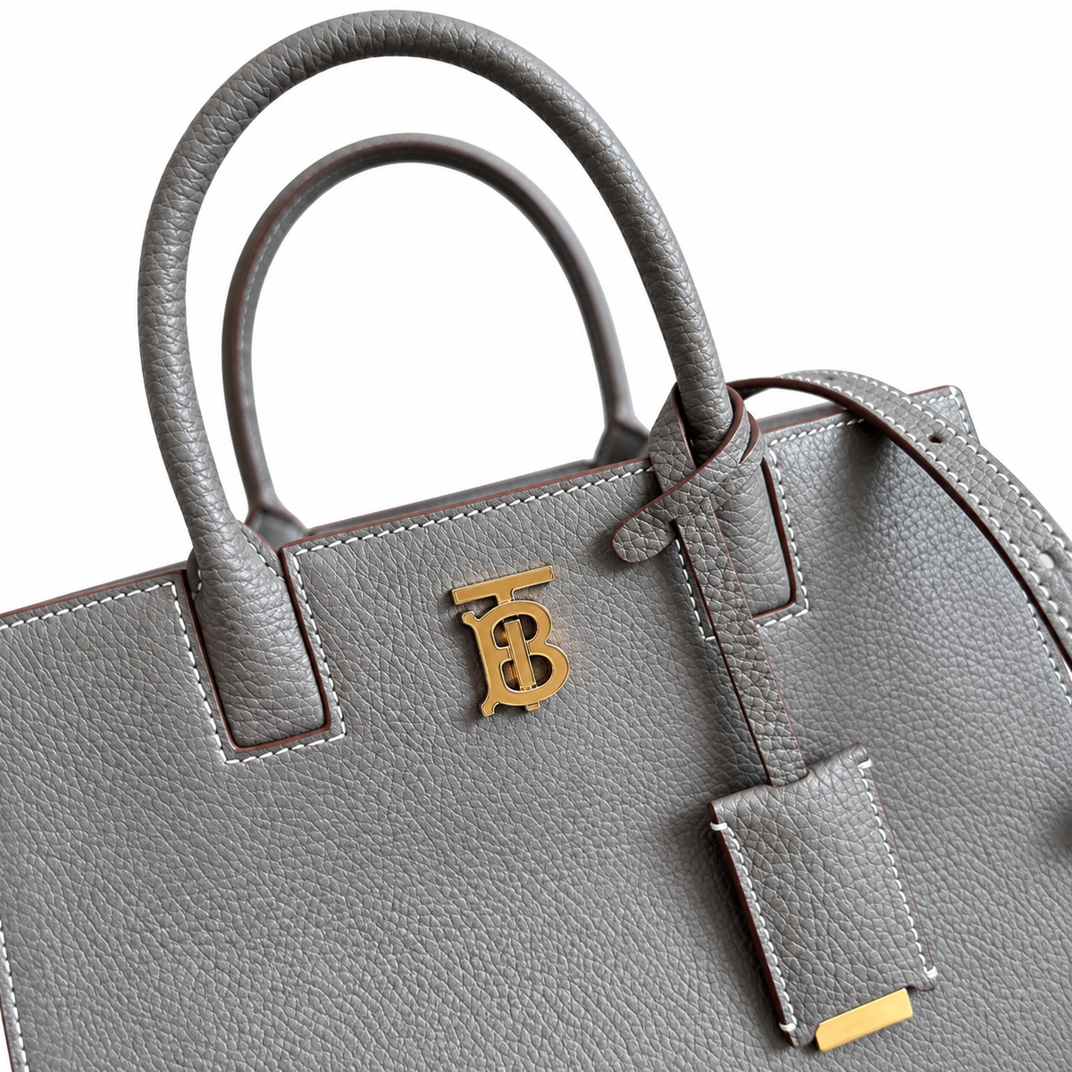Burberry Stone Grey TB Monogram Handbag