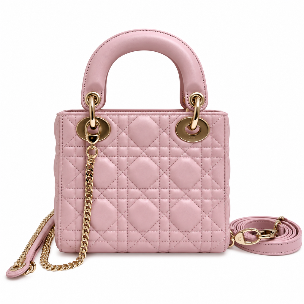 Dior Cannage Quilted Compact Travel Bag 17cm