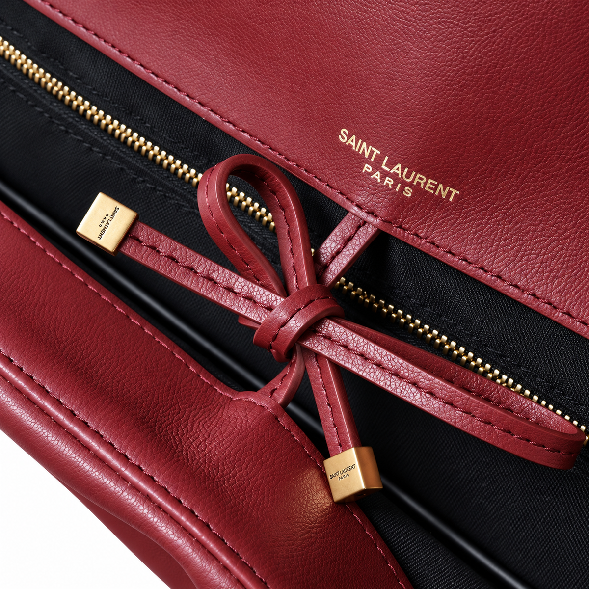 YSL Jamie Quilted Leather Flap Shoulder Bag Burgundy