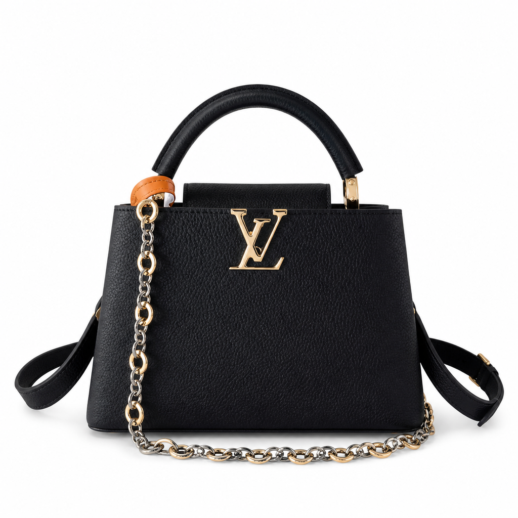 Louis Vuitton Capucines Mini Black Taurillon Leather Crossbody Bag