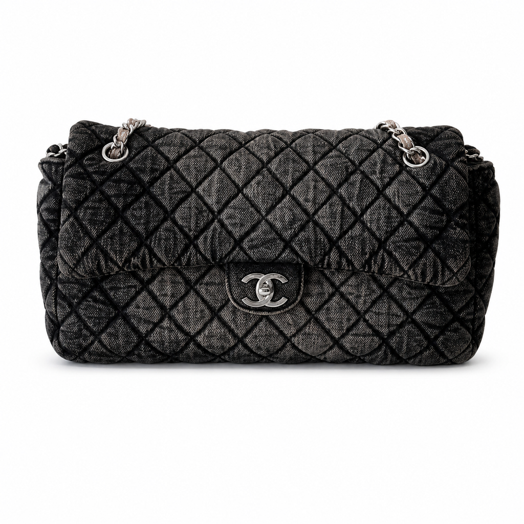 Chanel Classic Quilted Maxi Flap Bag | CC Hardware & Gold Chain — 33cm