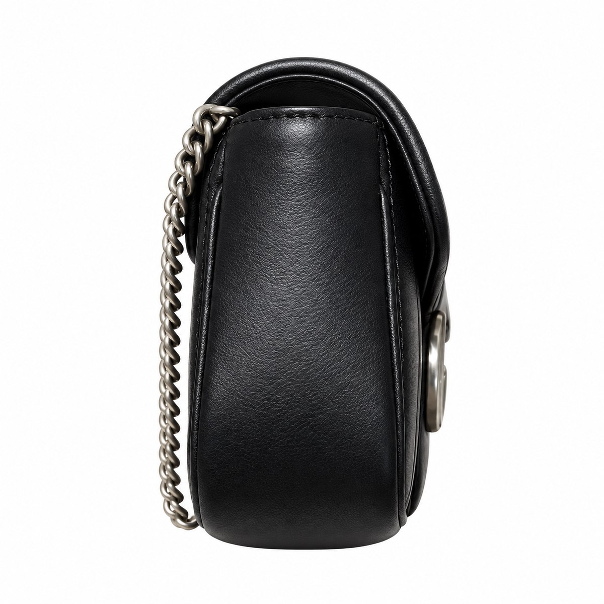 Gucci GG Marmont Super Mini Bag in Black with Silver Hardware