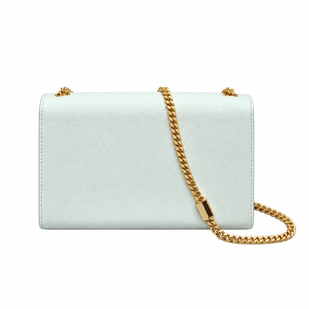 Saint Laurent YSL Kate Chain Bag – Ice Blue Leather