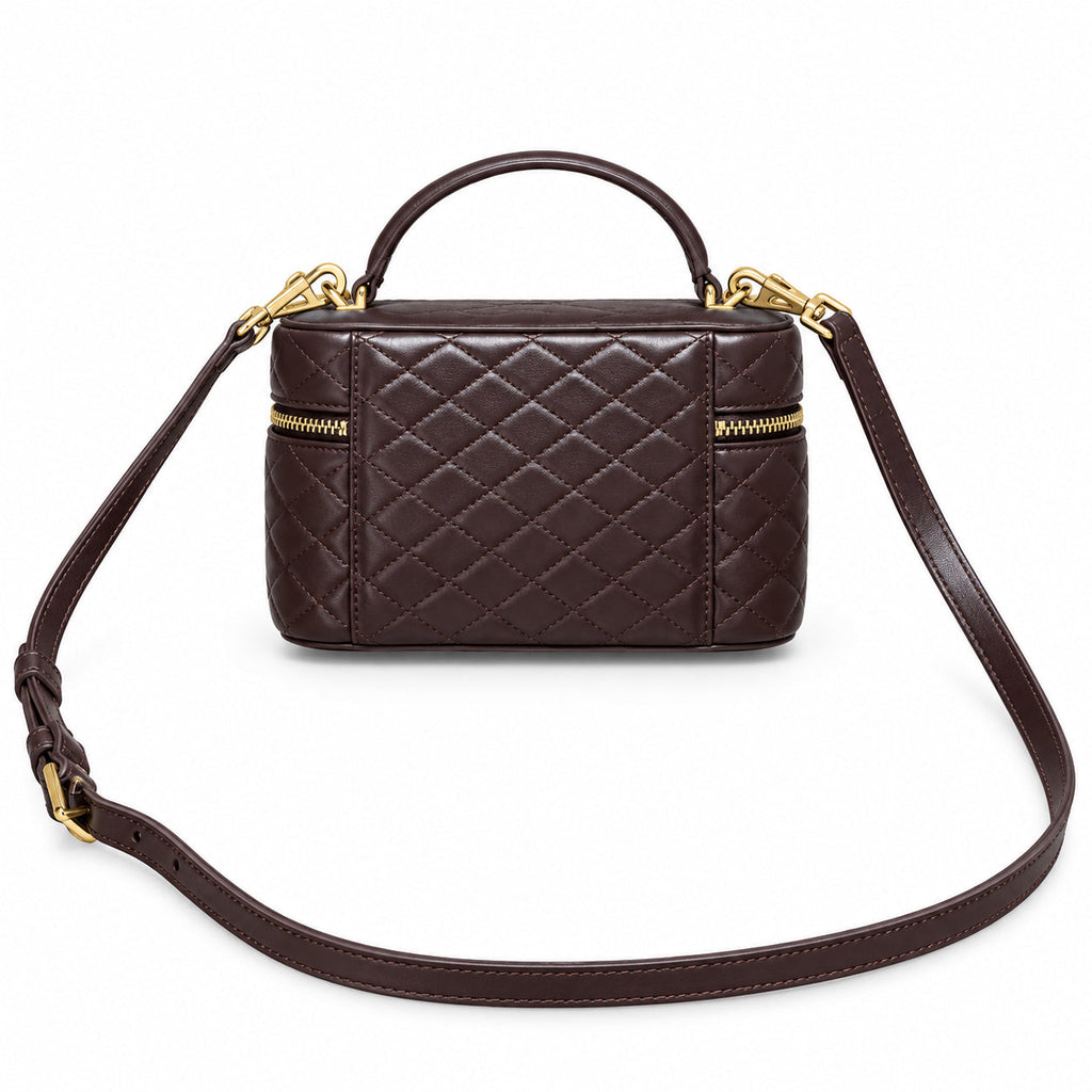 YSL Gaby Vanity Bag – Dark Brown Quilted Leather