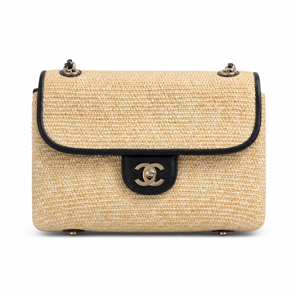 Chanel Classic Quilted Compact Flap Bag | CC Hardware & Gold Chain — 23cm