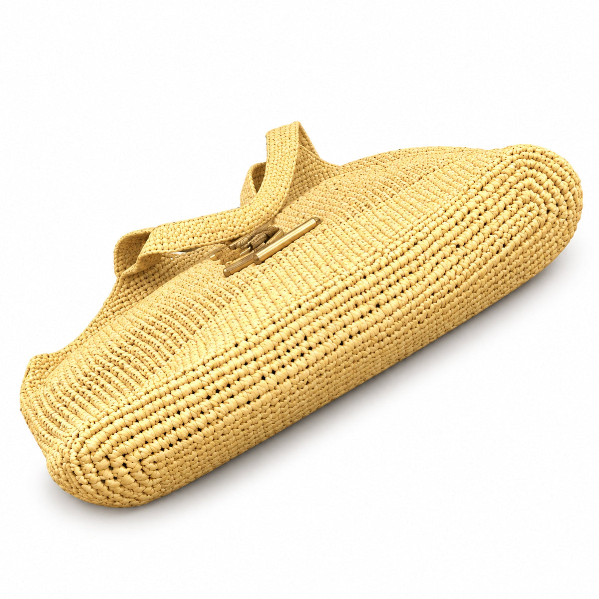 YSL Saint Laurent Icare Maxi Tote Bag in Yellow Raffia