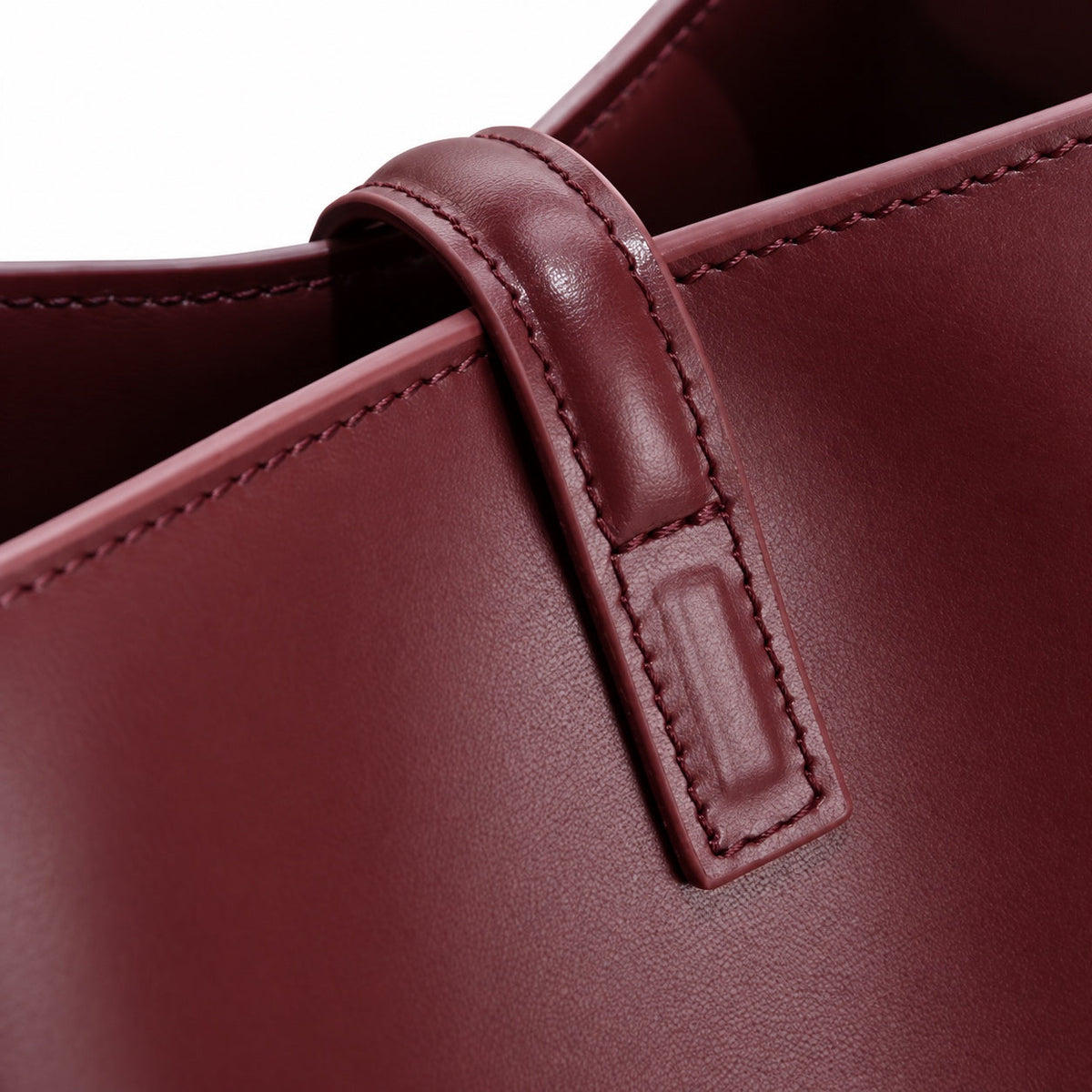 YSL Le 37 Bucket Bag – Burgundy Smooth Leather