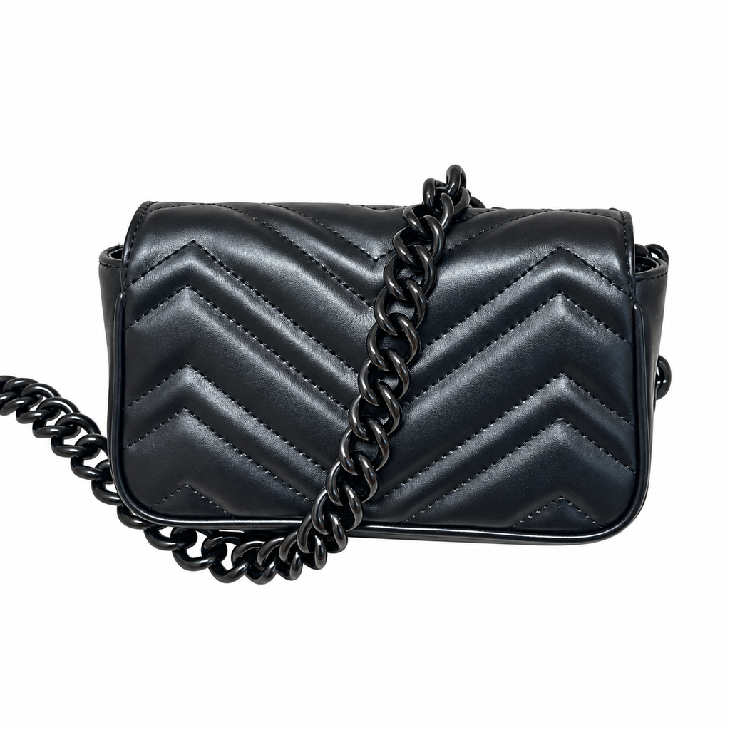 Gucci GG Marmont Super Mini Bag Black on Black
