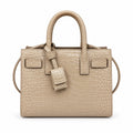 Saint Laurent Sac de Jour Bag – Beige Croc Embossed