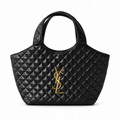 Saint Laurent YSL Icare Maxi Tote – Black Quilted Leather