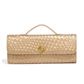 Woven Leather Long Clutch Bag 24cm