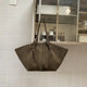 Olive Green Origami Star Point Folded Canvas Tote Bag Large Foldable with Dual Slim Shoulder Straps